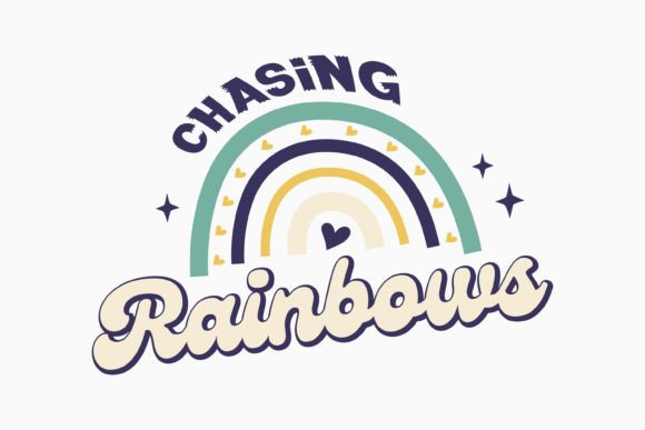 Chasing Rain Retro Groovy Inspirational Graphics & Crafts