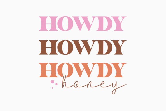 Howdy Honey Retro Western Quotes SVG for Crafts & Graphics