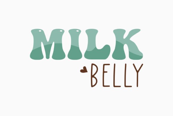 Milk Belly Graphics for Retro Boho Crafts
