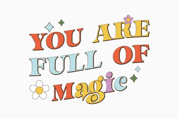 Positive Quote Retro Flower SVG: Graphics for Crafts