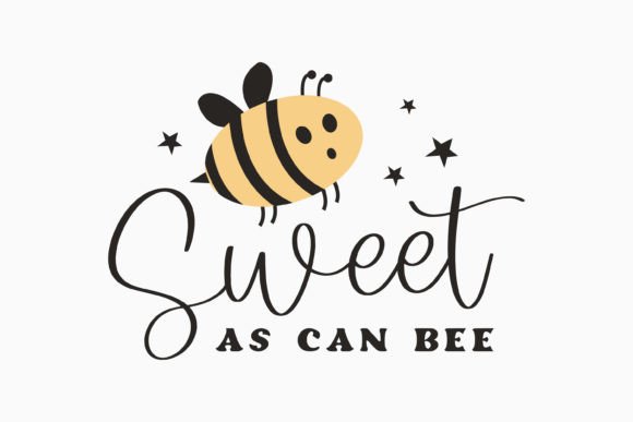 Retro Bee Quote SVG Design for Graphics and Crafts