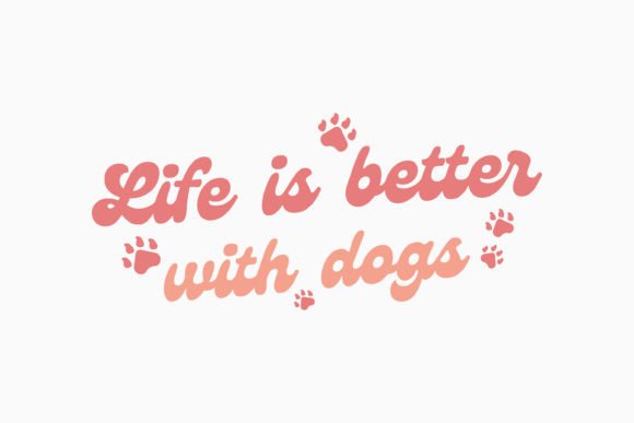 Retro Dog Quote Graphics for Crafts and POD