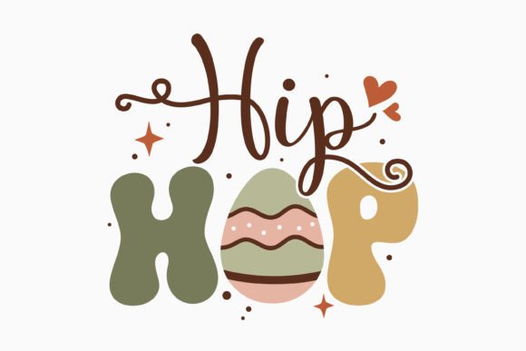Retro Easter SVG Design Hip Hop for Graphics & Crafts