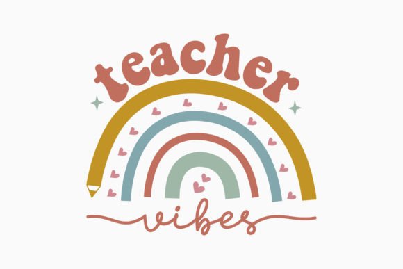 Teacher Vibes Graphics for Crafts and Digital Products